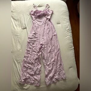 Light purple Francesca’s jumpsuit.